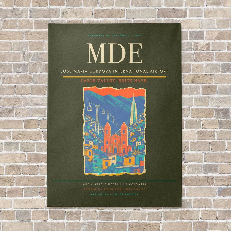 Jose Maria Cordova International Airport MDE - Canvas No Frame - Green Army