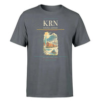 Thumbnail for Kiruna Airport (KRN) T-Shirt single-side front print in Gray | kiruna-airport-krn-double-side-t-shirt