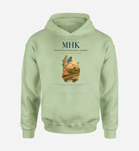 Thumbnail for Manhattan Regional Airport (MHK) design on light green hoodie single-side print