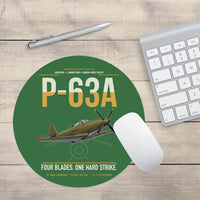 Thumbnail for P-63A Kingcobra design on green round mouse pad
