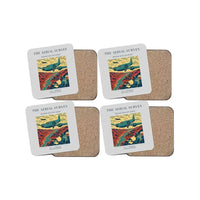 Thumbnail for The Aerial Survey - Designed Coasters design on light gray 4-pieces-set