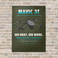 Thumbnail for DJI Mavic 3 Thermal vertical canvas print - no frame - green army background