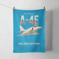 Thumbnail for A-4E Skyhawk design on turquoise towel