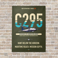 Thumbnail for Airbus C295 MPA/ASW vertical canvas print - no frame - green army background