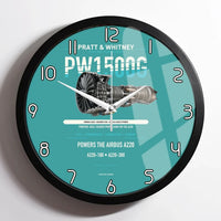Thumbnail for PW1500G design on turquoise framed wall clock