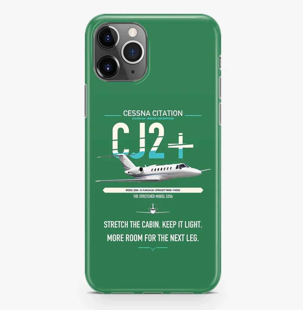 Cessna Citation CJ2+ design on green magsafe iphone case, for iPhone Pro Max