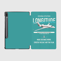 Thumbnail for Cessna Citation Longitude design on turquoise samsung tablet tablet case