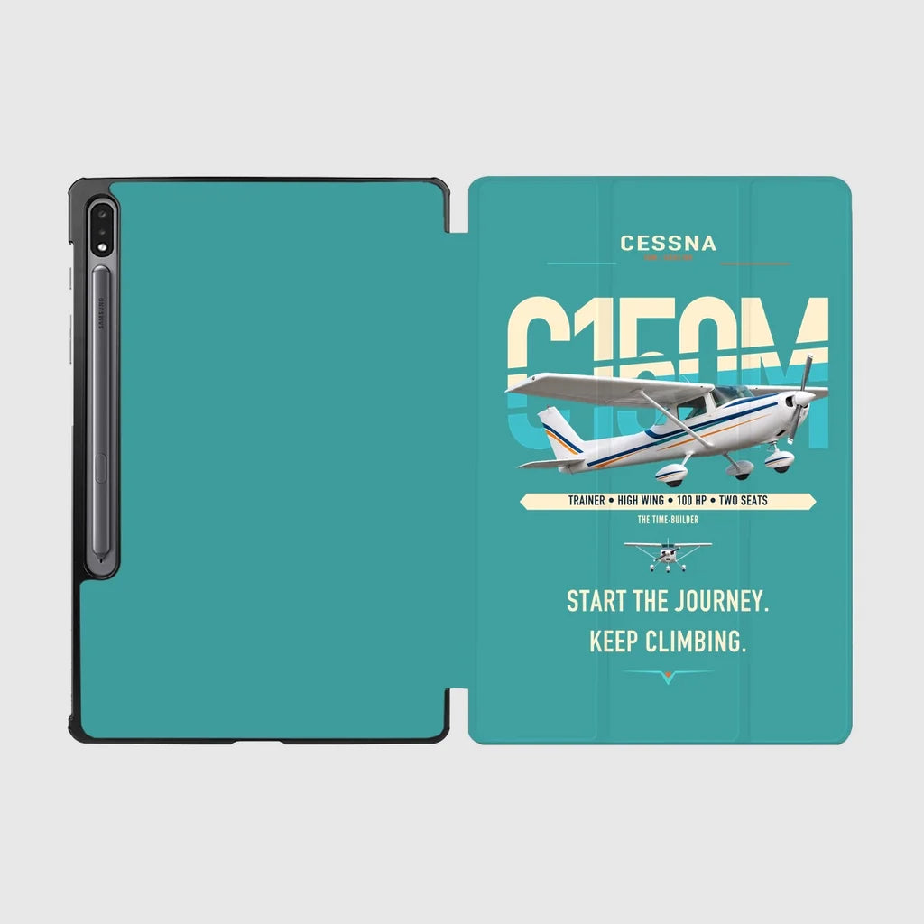 Cessna 150M design on turquoise samsung tablet tablet case