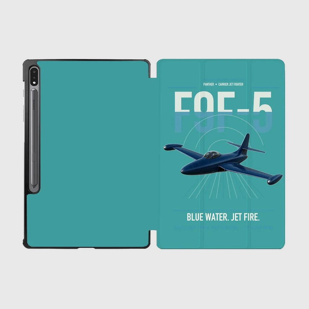 F9F-5 Panther design on turquoise samsung tablet tablet case