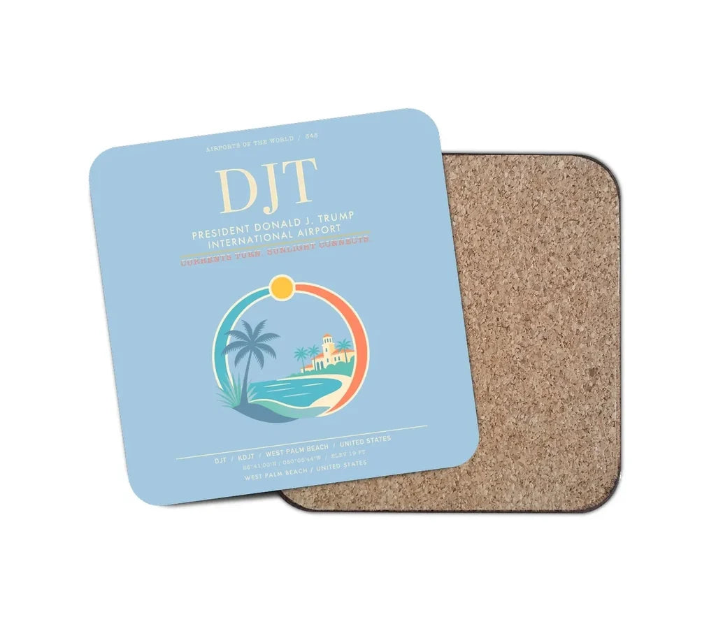 President Donald J. Trump International Airport DJT  West Palm Beach Coaster 1-Piece - Light Blue