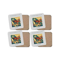 Thumbnail for The Barnstormer's Poster - Designed Coasters design on light gray 4-pieces-set