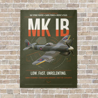 Thumbnail for Hawker Typhoon Mk IB vertical canvas print - no frame - green army background