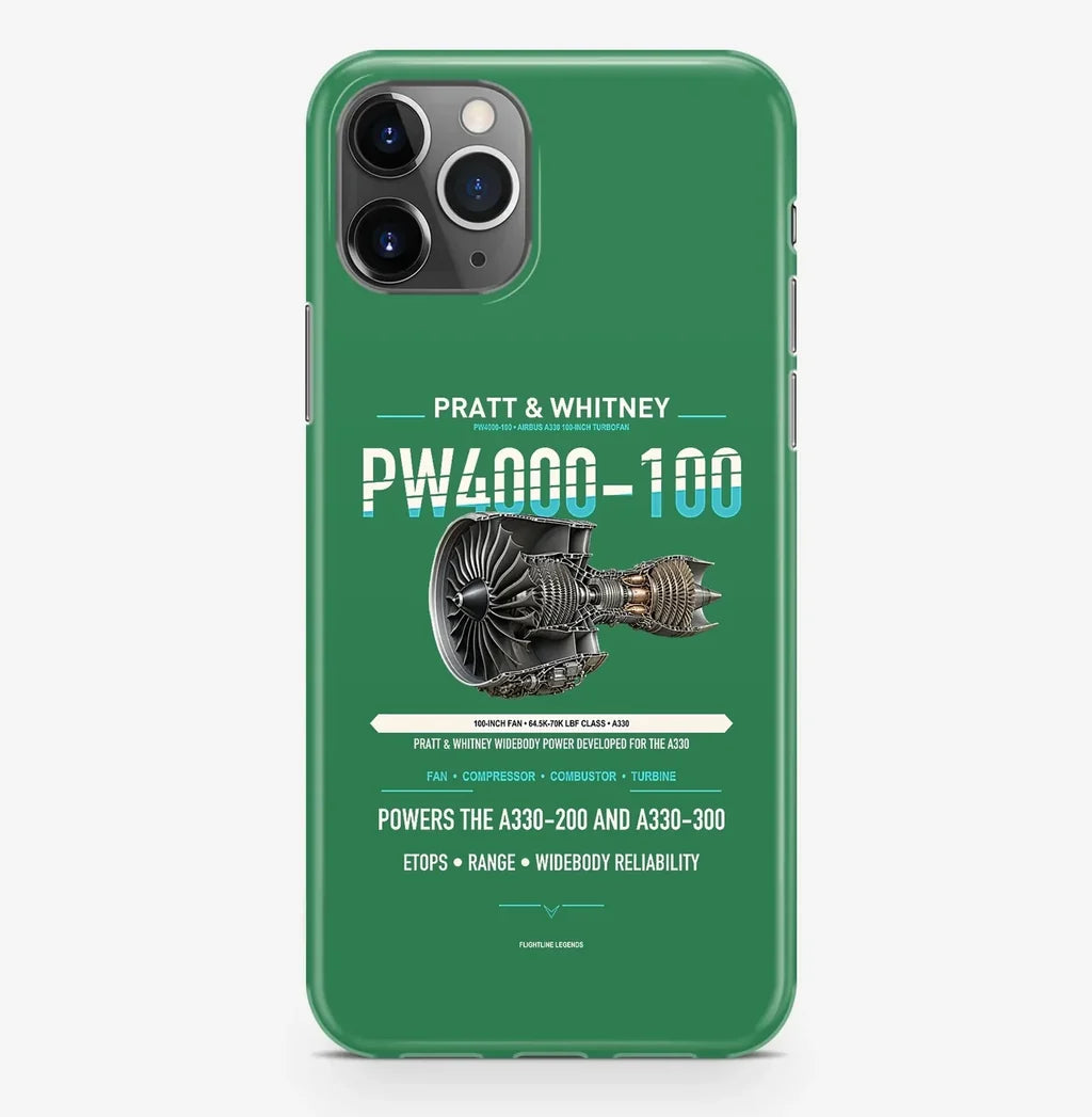 PW4000-100 Case ProMax design on green iphone case promax