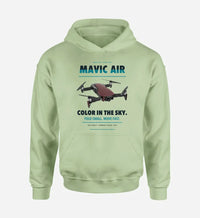 Thumbnail for DJI Mavic Air design on light green hoodie single side