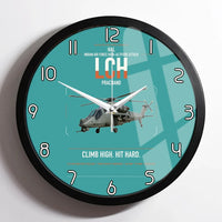 Thumbnail for HAL LCH Prachand design on turquoise framed wall clock