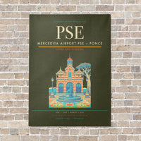 Thumbnail for Mercedita Airport PSE — Ponce vertical canvas print - no frame - green army background