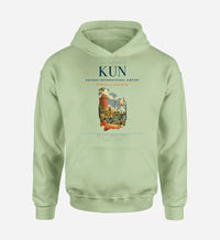 Thumbnail for Kaunas International Airport (KUN) design on light green hoodie single-side print