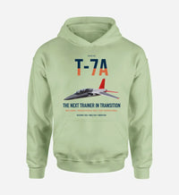 Thumbnail for T-7A Red Hawk design on light green double-side hoodie, single-side print