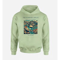 Thumbnail for VINTAGE G4059 - The Harbor Circle - Premium Hoodie design on lightgreen premium