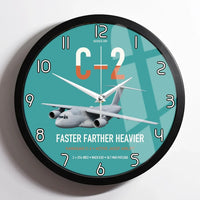 Thumbnail for Kawasaki C-2 design on turquoise framed wall clock