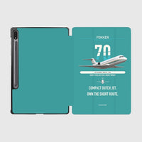 Thumbnail for Fokker 70 design on turquoise samsung tablet tablet case