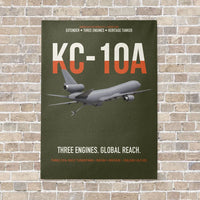 Thumbnail for KC-10A EXTENDER vertical canvas print - no frame - green army background