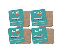 Thumbnail for E-4B Nightwatch design on turquoise 4 pieces set coaster