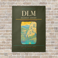 Thumbnail for Dalaman Airport DLM vertical canvas print - no frame - green army background