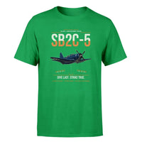 Thumbnail for SB2C-5 Helldiver design on green double-side t-shirt, single-side print