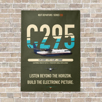 Thumbnail for Airbus C295 SIGINT vertical canvas print - no frame - green army background