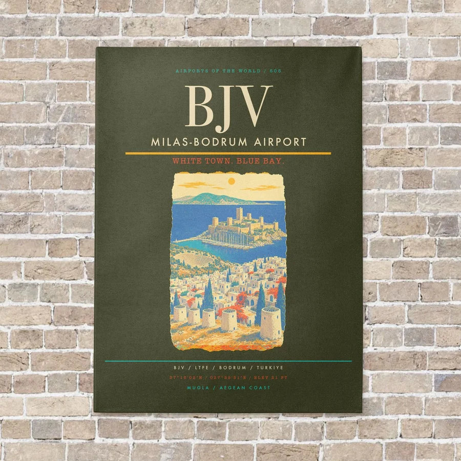 Milas-Bodrum Airport BJV - Canvas No Frame - Green Army