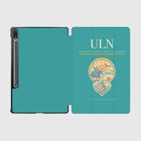 Thumbnail for Chinggis Khaan International Airport (ULN) design on turquoise samsung tablet tablet case