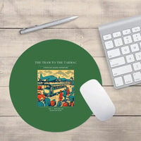Thumbnail for VINTAGE G4372 - The Tram To The Tarmac - Designed Mouse Pads design on green round