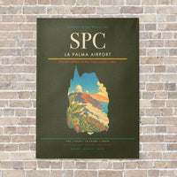 Thumbnail for La Palma Airport SPC vertical canvas print - no frame - green army background