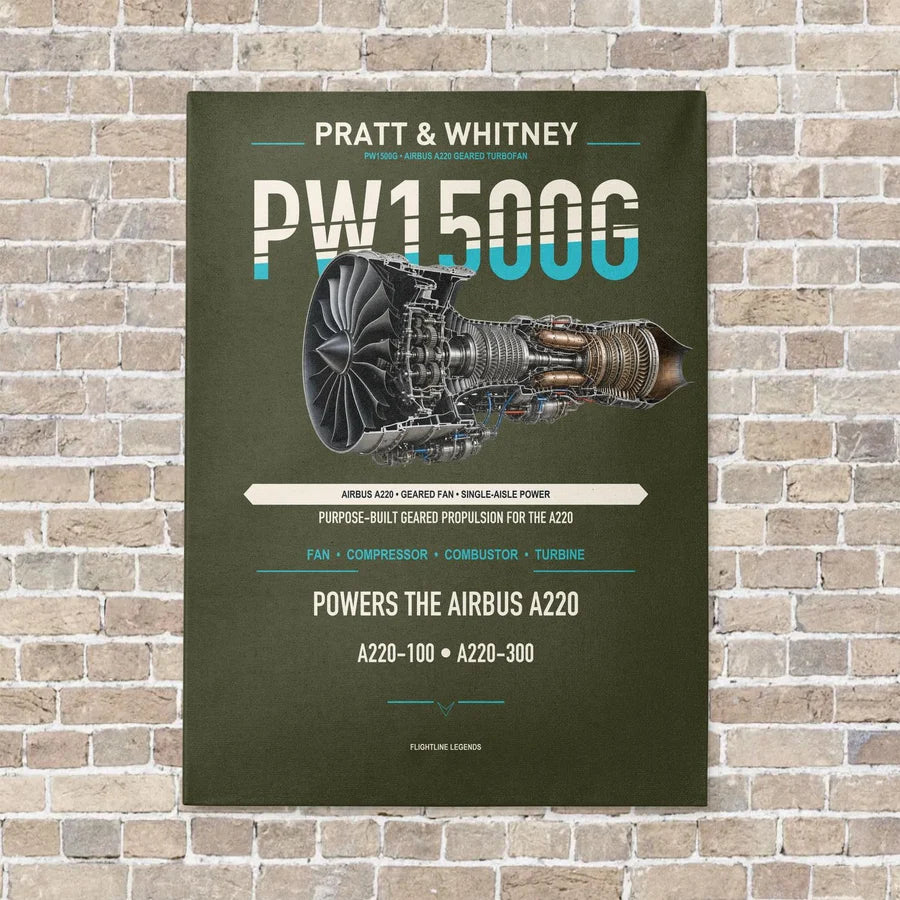 PW1500G vertical canvas print - no frame - green army background