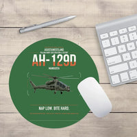 Thumbnail for AgustaWestland AH-129D Mangusta design on green round mouse pad
