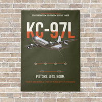 Thumbnail for KC-97L STRATOFREIGHTER vertical canvas print - no frame - green army background