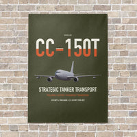 Thumbnail for Airbus CC-150T Polaris vertical canvas print - no frame - green army background
