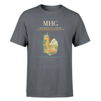 Thumbnail for Mannheim City Airport (MHG) T-Shirt single-side front print in Gray | mannheim-city-airport-mhg-double-side-t-shirt