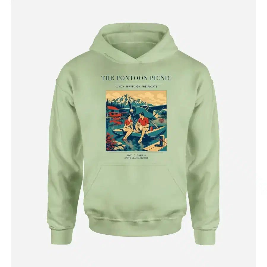 VINTAGE G4250 - The Pontoon Picnic - Premium Hoodie design on lightgreen premium