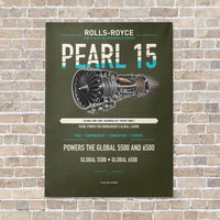 Thumbnail for PEARL 15 vertical canvas print - no frame - green army background