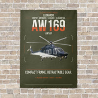 Thumbnail for Leonardo AW169 vertical canvas print - no frame - green army background