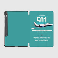 Thumbnail for Cessna 501 Citation I SP design on turquoise samsung tablet tablet case