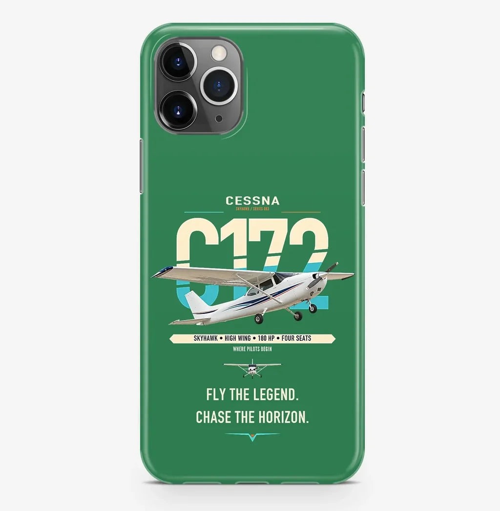 Cessna 172 Skyhawk design on green magsafe iphone case, for iPhone Pro Max