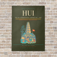 Thumbnail for Phu Bai International Airport HUI — Hue vertical canvas print - no frame - green army background