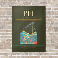 Thumbnail for Matecaña International Airport PEI — Pereira vertical canvas print - no frame - green army background