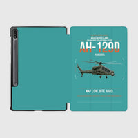 Thumbnail for AgustaWestland AH-129D Mangusta design on turquoise samsung tablet tablet case