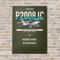 Thumbnail for Tecnam P2008JC NG vertical canvas print - no frame - green army background