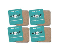 Thumbnail for Percepto Air Max design on turquoise 4 pieces set coaster