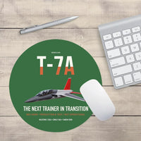 Thumbnail for T-7A Red Hawk design on green round mouse pad